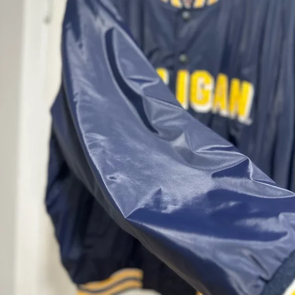 VTG Steve & Barry's University of Michigan Wolverines bomber varsity jacket.